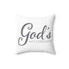 Inspirational Square Pillow - "God's Not Complicated" Design