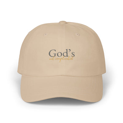 God's Not Complicated Classic Dad Cap - Stylish White Hat for Everyday Wear