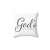 Inspirational Square Pillow - "God's Not Complicated" Design