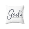 Inspirational Square Pillow - "God's Not Complicated" Design