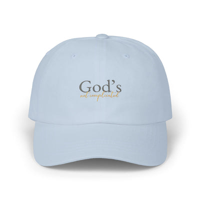 God's Not Complicated Classic Dad Cap - Stylish White Hat for Everyday Wear