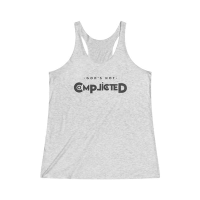 God's Not Complicated Women's Tri-Blend Racerback Tank