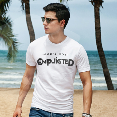 God's Not Complicated Men's Cotton Crew Tee