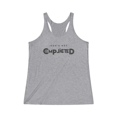 God's Not Complicated Women's Tri-Blend Racerback Tank